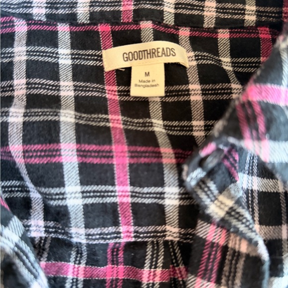Goodthreads Women's Multicolor Plaid Button-Down Shirt - Picture 4 of 6